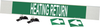 Brady B-681, B-883 White on Green Polyester Strap-On Pipe Marker - 3 1/2 in Character Height - Printed Msg = HEATING RETURN with Left Arrow - 5823-HPHV - 754473-67286 - R. S. Hughes Company, Inc.