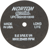 Norton Gemini A Type 01/41 Small Diameter Cut-Off Wheel - 66243510649 - Norton Abrasives