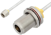 SMA Male to N Female Bulkhead Cable 36 Inch Length Using PE-SR402FL Coax - PE33996-36 - Pasternack
