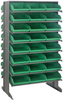 2 Side Sloped Rack, 16Shelves, 48Bin/grn; Shelving Unit Type Quantum Storage - 44AC6359 - Newark, An Avnet Company