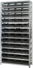 Open Shelving, 13Shelves, 48Bins, Black; Shelving Unit Type Quantum Storage - 44AC8820 - Newark, An Avnet Company