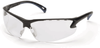 Pyramex Venture 3 Safety Glasses with Black Frame and Clear - SB5710D - Safety Glasses USA