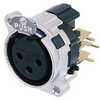 Neutrik B Series 3 Pin Female Horizontal Right Pin 1/Gnd - NEUNC3FBHR1 - HAVE, Inc.