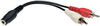 3.5mm Mini Stereo to Two RCA Audio Y Splitter Adapter Cable (3.5mm F to 2x RCA M), 6-in. -- P316-06N