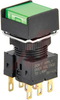 Switch,Pushbutton,Illuminated,DPDT,LED,24V,SQUARE GUARD,GREEN,Momentary -- 70179922