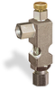 (Formerly B1628-5-S01X00), Angle Small Sight Feed Valve, Solid Gasket, 1/8” Female NPT Inlet, 1/4” OD Tube Outlet, Handwheel - B1628-115B2HW - Oil-Rite Corp.