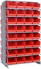 2 Side Sloped Rack, 16Shelves, 64Bin/red; Shelving Unit Type Quantum Storage - 44AC6382 - Newark, An Avnet Company