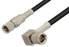 10-32 Male to 10-32 Male Right Angle Cable 24 Inch Length Using RG174 Coax - PE36526-24 - Pasternack