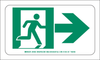 Brady Bradyglo B-523 Polyester Rectangle White Exit Sign - 14 in Width x 5 in Height - Glow in the Dark, Laminated - 81902 - 754473-81902 - R. S. Hughes Company, Inc.