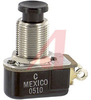 Switch, Pushbutton, Single Pole, Off-(On), 3 Amps, Tab Terminals, Black - 70131764 - Allied Electronics, Inc.