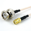 BNC Male (Plug) to SMA Female (Jack) Cable RG-316 Coax Up To 3 GHz in 12 Inch -- FMC0813315-12 - Image