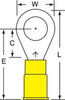 3M Scotchlok Yellow Butted Nylon Butted Ring Terminal MNG10-516R/SX - 1.26 in Length - 0.53 in Wide - 0.135 in Inside Diameter - 5/16 in Stud - 051128-58984 - R. S. Hughes Company, Inc.