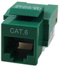 Cat6 RJ45 Keystone Jack, Tool-less, Green - 43-010GN - Computer Network Accessories, Inc.