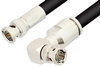 75 Ohm BNC Male to 75 Ohm BNC Male Right Angle Cable 60 Inch Length Using 75 Ohm RG11 Coax, RoHS - PE33409LF-60 - Pasternack