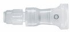 In-Line Coupling Body, flared fittings, valved, 1/2