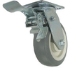 Total Locking Caster - Gray Soft Rubber Flat Tread Model 9A - 9ARF5x2-ML - Caster City, Inc.