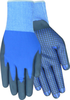Red Steer 306 Black/Blue Large Nylon Full Fingered Work & General Purpose Gloves - Nitrile/PVC Dotted Palm & Fingers Coating - Rough Finish - 046065-03063 - 046065-03063 - R. S. Hughes Company, Inc.