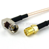 RA SMA Male (Plug) to SMA Female (Jack) Cable RG-316 Coax Up To 3 GHz, 1.35 VSWR in 48 Inch, LF Solder - FMC0413315LF-48 - Fairview Microwave Inc.