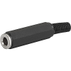 Line Socket, solder terminal, insulated, 3-pole, Audio Plug/Sockets, 6.3 mm -- 4833.3300 - Image
