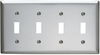 Toggle Switch Openings, Four Gang -- SS4