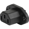 IEC Appliance Outlet F or H, Screw-on Mounting, Front Side, Solder, PCB or Quick-connect Terminal -- 5091 - Image