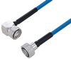 Plenum Snap-On 4.3-10 Male to 4.3-10 Male Right Angle Low PIM Cable 200 cm Length Using SPP-250-LLPL Coax Using Times Microwave Parts - PE3C6180-200CM - Pasternack