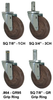 Stem Caster - High Temp Glass Filled Nylon - K3NP5X - Caster City, Inc.
