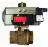 BRASS, 4" NPTF BALL VALVE, 2-WAY NC, SPRING RETURN, SINGLE SOLENOID GENERAL PURPOSE VALVE, 24VDC - B2CS18-B-0 - Quarter Turn Valve