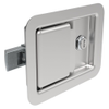 Push-to-Close Latch, Large Size, Locking, Rivet Mount, 5.2mm dia. Holes, 23.4mm Grip, Stainless Steel, Polished Finish -- 64-50-412-20