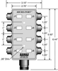 Dual Key Micro-Link Dist Box, 8 Outlet, 10M cable -- 3400048 - Image