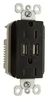 Duplex/Single Receptacle -- TM-826USBBKCC6 - Image