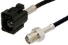 SMA Female to Black FAKRA Jack Cable 48 Inch Length Using RG174 Coax - PE39350A-48 - Pasternack