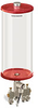 Red Color Key, Clear View Multiple Feed Electro Lubricator, 1 gal Acrylic Reservoir, 3 Feeds, 1/8