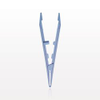 Single-Use Tweezer Forceps, Flat Pointed Tips, Light Blue - 15002 - Qosina Corp.