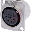 D-SERIES 6 PIN FEM. XLR RECEPT. SOLDER CUPS - 70088608 - Allied Electronics, Inc.