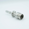 MS High Current Series, Multipin Feedthrough, 2 Pins, 700 Volts, 28 Amps per Pin, 0.094″ Moly Conductors, 1.33″ Conflat Flange -- A2568-3-CF - Image