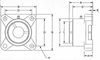 Type E 4-Bolt Flange Heavy Duty Mounted Units -- Type E 4-Bolt Flange 1.1875