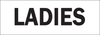 Brady B-302 Polyester Rectangle White Restroom Sign - 10 in Width x 3.5 in Height - Laminated - TEXT: LADIES - 84234 - 754476-84234 - R. S. Hughes Company, Inc.