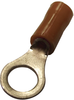 Terminal, Ring Tongue, #10, 22Awg, Brown; Stud Size - Metric Te Connectivity - 17AH9868 - Newark, An Avnet Company