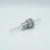 Power Feedthrough, 1000 Volts, 8 Amps, 4 Pins, 0.050″ Nickel Conductors, 1.0″ Baseplate Bolt - A0504-2-BP - MPF Products, INC.