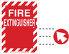 Brady B-302 Polyester Red Fire Equipment Sign - 5 in Width x 12 in Height - Laminated - TEXT: FIRE EXTINGUISHER - 89149 - 754476-89149 - R. S. Hughes Company, Inc.