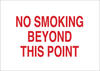 Brady B-401 High Impact Polystyrene Rectangle White Smoking Not Permitted Sign - 14 in Width x 10 in Height - TEXT: NO SMOKING BEYOND THIS POINT - 25884 - 754476-25884 - R. S. Hughes Company, Inc.