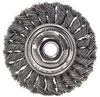 Dynabrade Stainless Steel Wheel Brush 0.014 in Bristle Diameter - Arbor Attachment - 4 in Outside Diameter - 78801 - 616026-78801 - R. S. Hughes Company, Inc.
