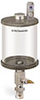 Levelux Clear View Single Feed Manual Lubricator, 1 qt Acrylic Reservoir, 1/8” Female NPT Outlet, 5/8”-18 Thread for Remote Mounting -- B5176-032ABRW