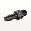 Threaded Connector, Barbed, Black - MS431 - Qosina Corp.