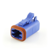 Amphenol Sine Systems AT06-4S-BLU 4-Way Connector Plug, DT06-4S Compatible, Blue - 39851 - Waytek, Inc.
