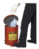 Justrite Soundgard Red Steel 10 gal Safety Can - 18 1/4 in Height - 13 15/16 in Overall Diameter - 697841-12716 - 697841-12716 - R. S. Hughes Company, Inc.