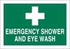 Brady B-302 Polyester Rectangle Green Eyewash & Shower Sign - 10 in Width x 7 in Height - Laminated - TEXT: EMERGENCY SHOWER AND EYE WASH - 29067 - 754476-29067 - R. S. Hughes Company, Inc.