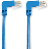 15FT Blue CAT6 250MHz Angle Patch Cable S/FTP CM Down-Down -- EVNSL216S-0015-90DD - Image