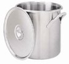 Stainless Steel Cylindrical Utility Tank with Cover; 18-8 SS, 20 gal -- GO-07233-20 - Image